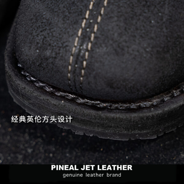 PJL-082 马皮绒固特异方头僧侣甲壳虫皮鞋 - 图片 9