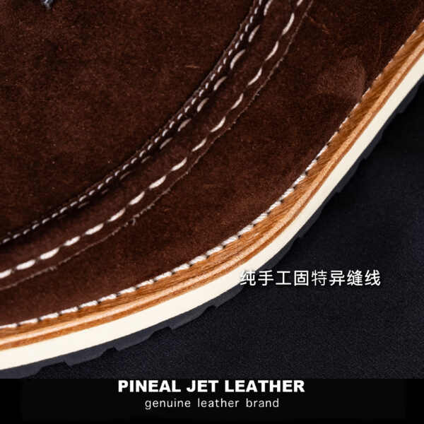 PJL-1527 牛皮反绒重水洗袋鼠鞋 - 图片 6