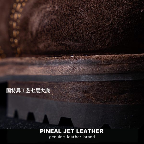PJL-002 阿美咔叽复古固特异纯手工中邦牛皮 - 图片 13