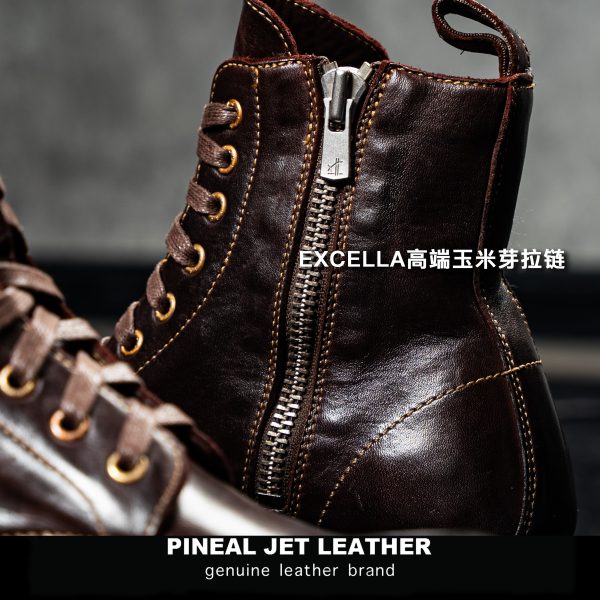PJL-003复古骑行英伦百搭马皮高邦马丁靴 - 图片 22