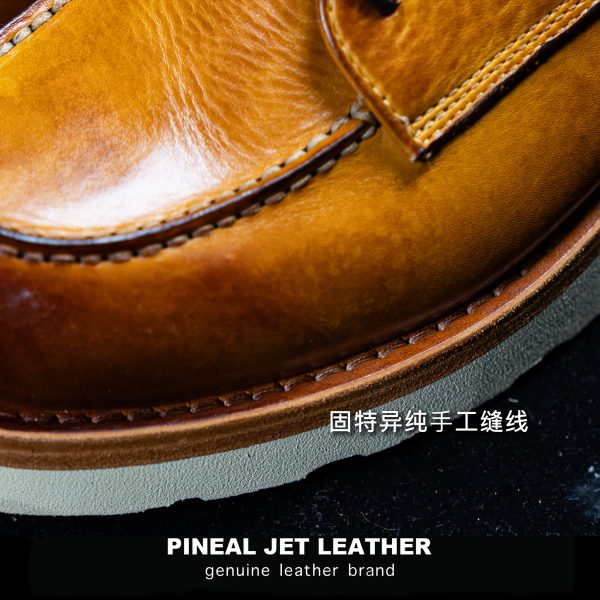 PJL-007 牛皮厚底低帮商务 - 图片 9