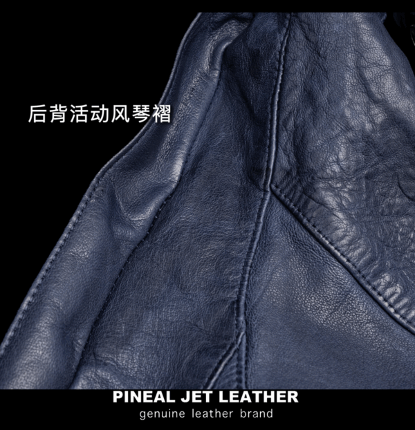 复古做旧哈雷短款机车J22羊皮 - 图片 20