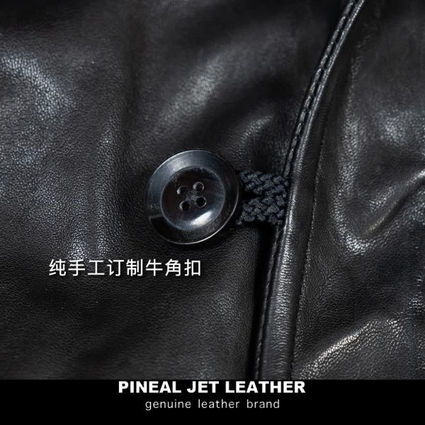 真皮百搭羊皮大毛领男女同款休闲棉服 - 图片 11