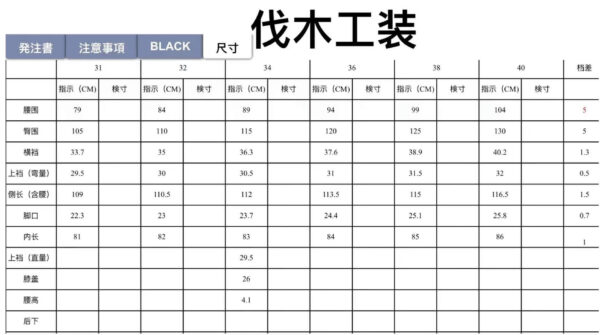 经典美式复古重磅复古双膝直筒伐木工装裤 - 图片 10