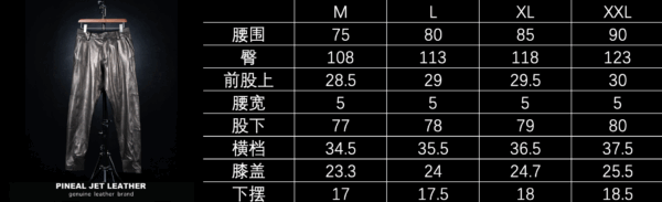 直筒束脚骑行防风户外时尚真皮皮裤 - 图片 12